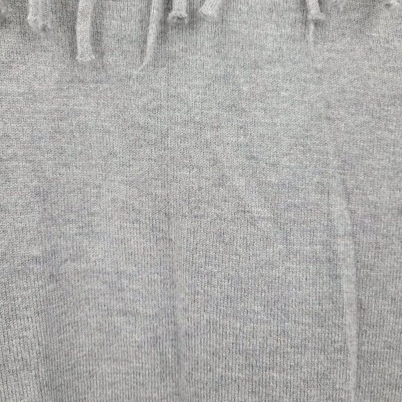 WHBM Fringe Western Cardigan Duster M Gray Wool Heavy Knit Sweater Festival - Picture 8 of 12